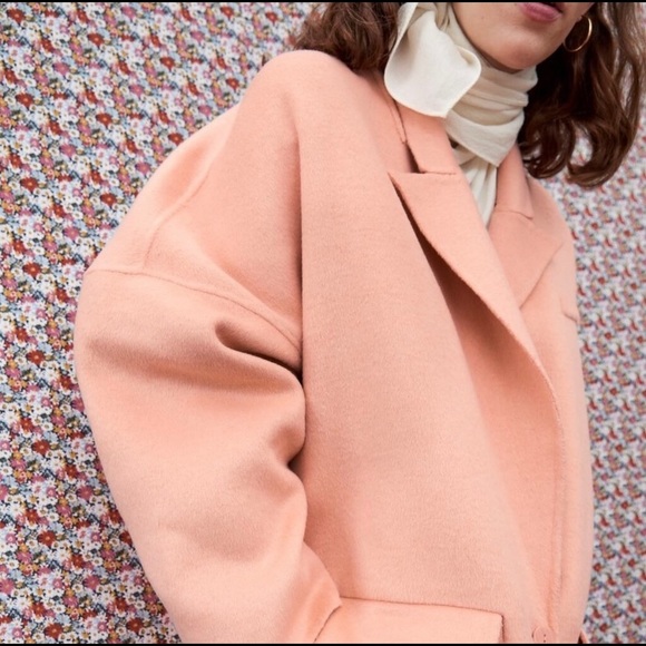 Women’s Zara Pink Oversized Coat - Picture 4 of 11